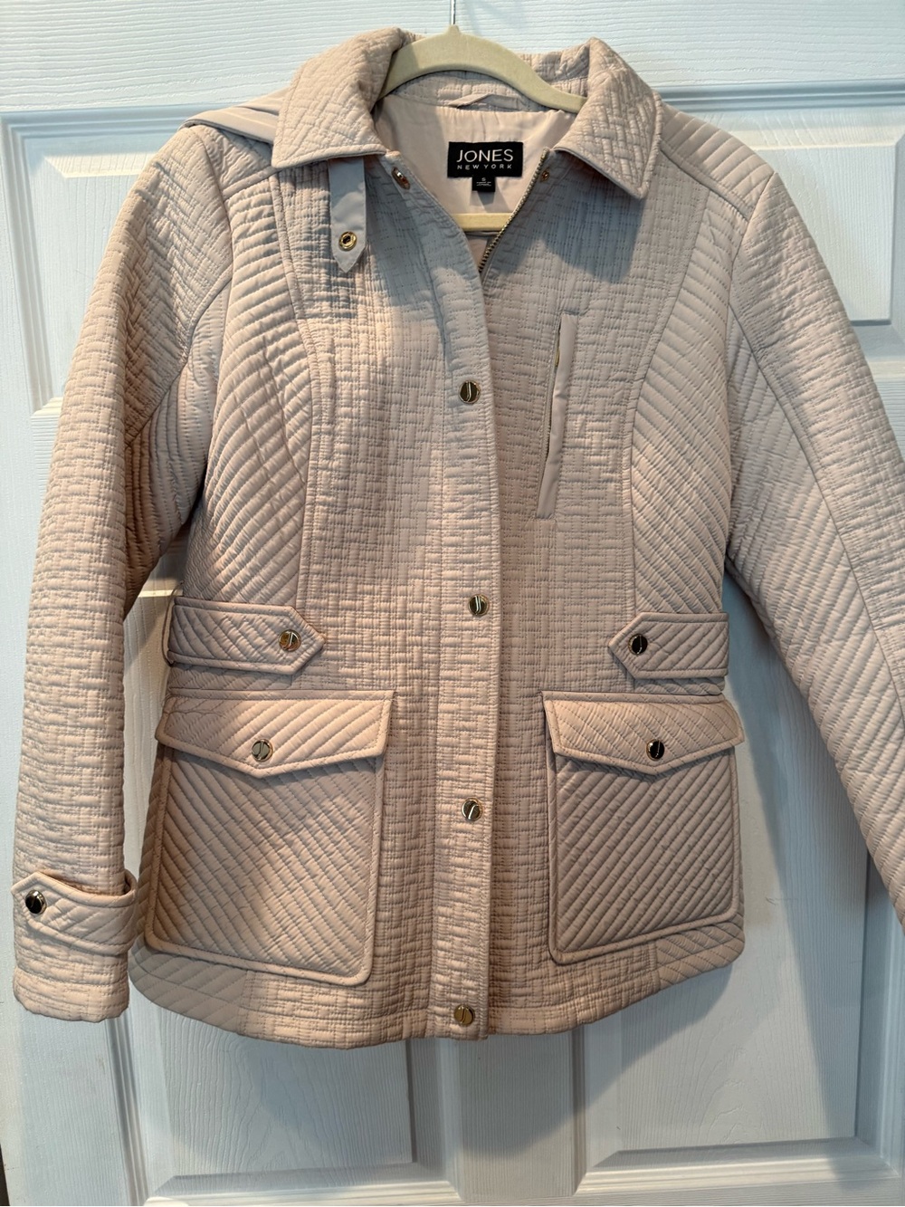Jones New York Women's Quilted Cream Jacket